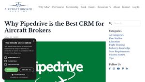 Screenshot of Why Pipedrive is the Best CRM for Aircraft Brokers