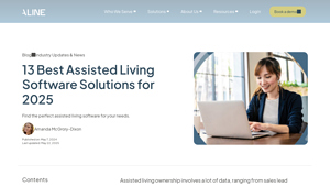 Screenshot of 13 Best Assisted Living Software Solutions for 2025 | Aline