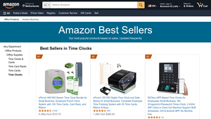 Screenshot of Amazon Best Sellers: Best Time Clocks
