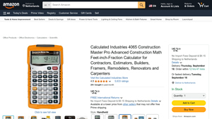 Screenshot of Amazon.com: Calculated Industries 4065 Construction Master Pro ...