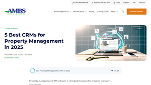 Screenshot of 5 Best CRMs for Property Management in 2025 - Ambs Call Center