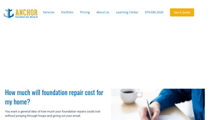 Screenshot of Foundation Repair Cost Calculator for Slab Homes