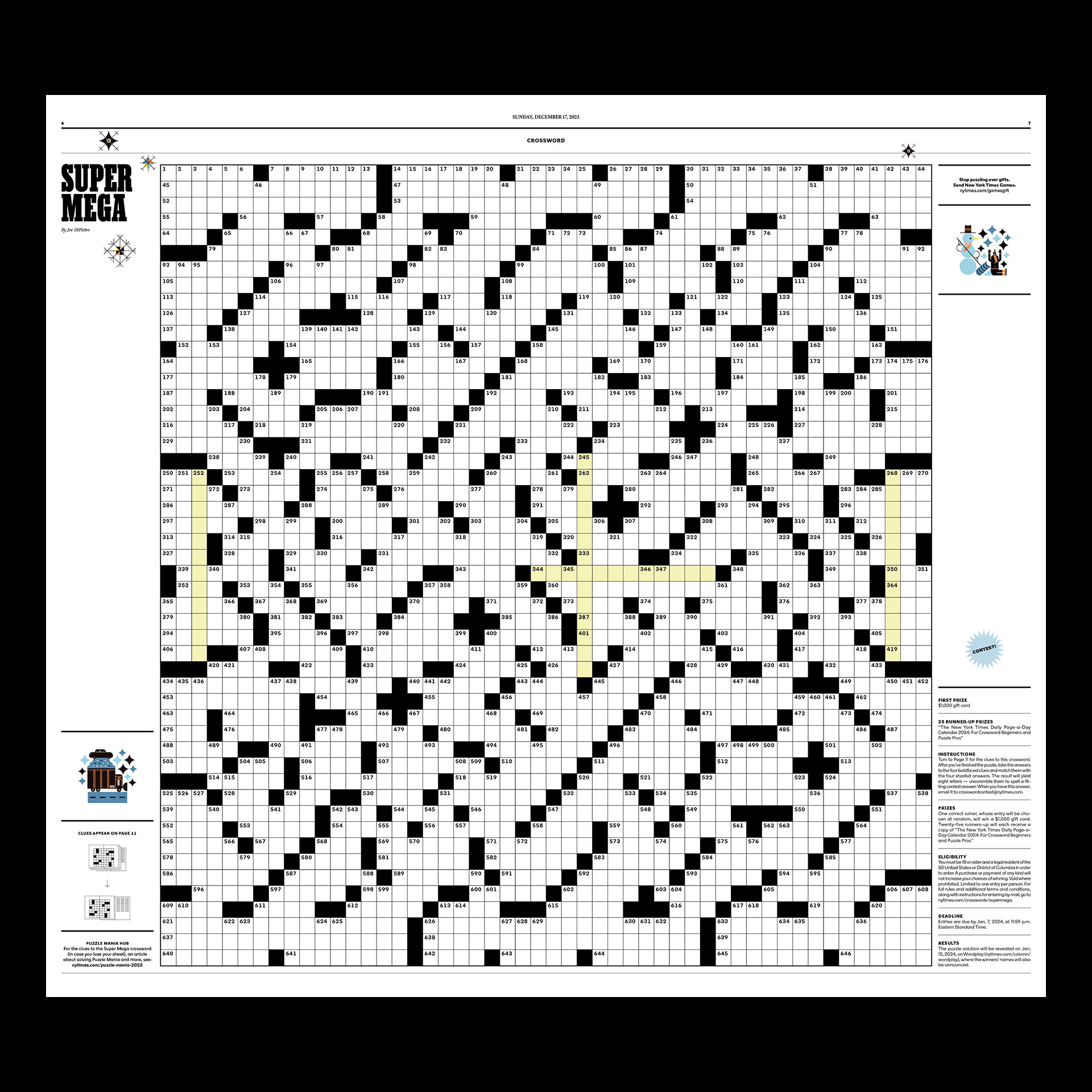 Featured image for answers nyt crossword puzzle - 2023 Puzzle Mania Super Mega Crossword ...