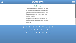 Screenshot of Cryptograms · Solve Free Cryptoquote Puzzles