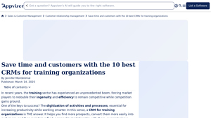 Screenshot of The 10 best CRMs for training organizations - Appvizer