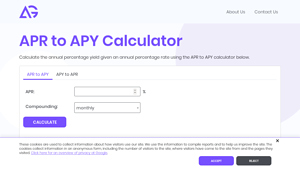 Screenshot of APR to APY Calculator | Convert Annual Percentage Rate (APR) to ...