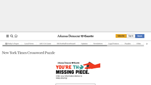 Screenshot of New York Times Crossword Puzzle | The Arkansas Democrat-Gazette