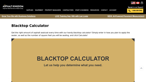 Screenshot of Asphalt Blacktop Calculator - Sealer Calculator