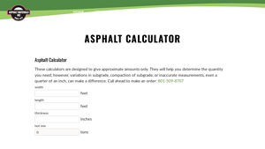 Screenshot of Asphalt Calculator