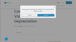 Screenshot of Calculate Diminishing Value vs Prime Cost Depreciation