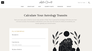 Screenshot of Calculate Your Astrology Transits - Astro-Charts