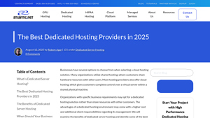 Screenshot of The Best Dedicated Hosting Providers in 2025 - Atlantic.Net