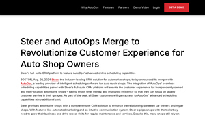 Screenshot of Steer and AutoOps Merge to Revolutionize Customer Experience for ...