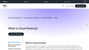 Screenshot of What is Cloud Hosting? - Cloud Server Hosting Explained - AWS