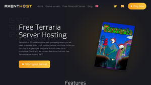 Screenshot of Free Terraria Server Hosting | AxentHost