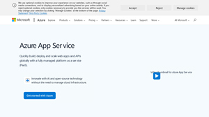 Screenshot of Azure App Service
