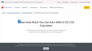 Screenshot of See How Much You Can Earn With A CD | CD Calculator