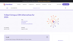 Screenshot of 14 Best Octopus CRM Alternatives for 2024 - Bardeen AI