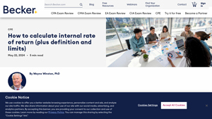 Screenshot of How to Calculate the Internal Rate of Return | Becker