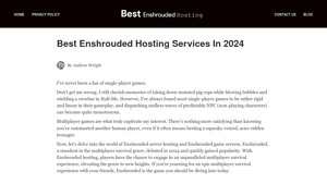 Screenshot of Best Enshrouded Hosting