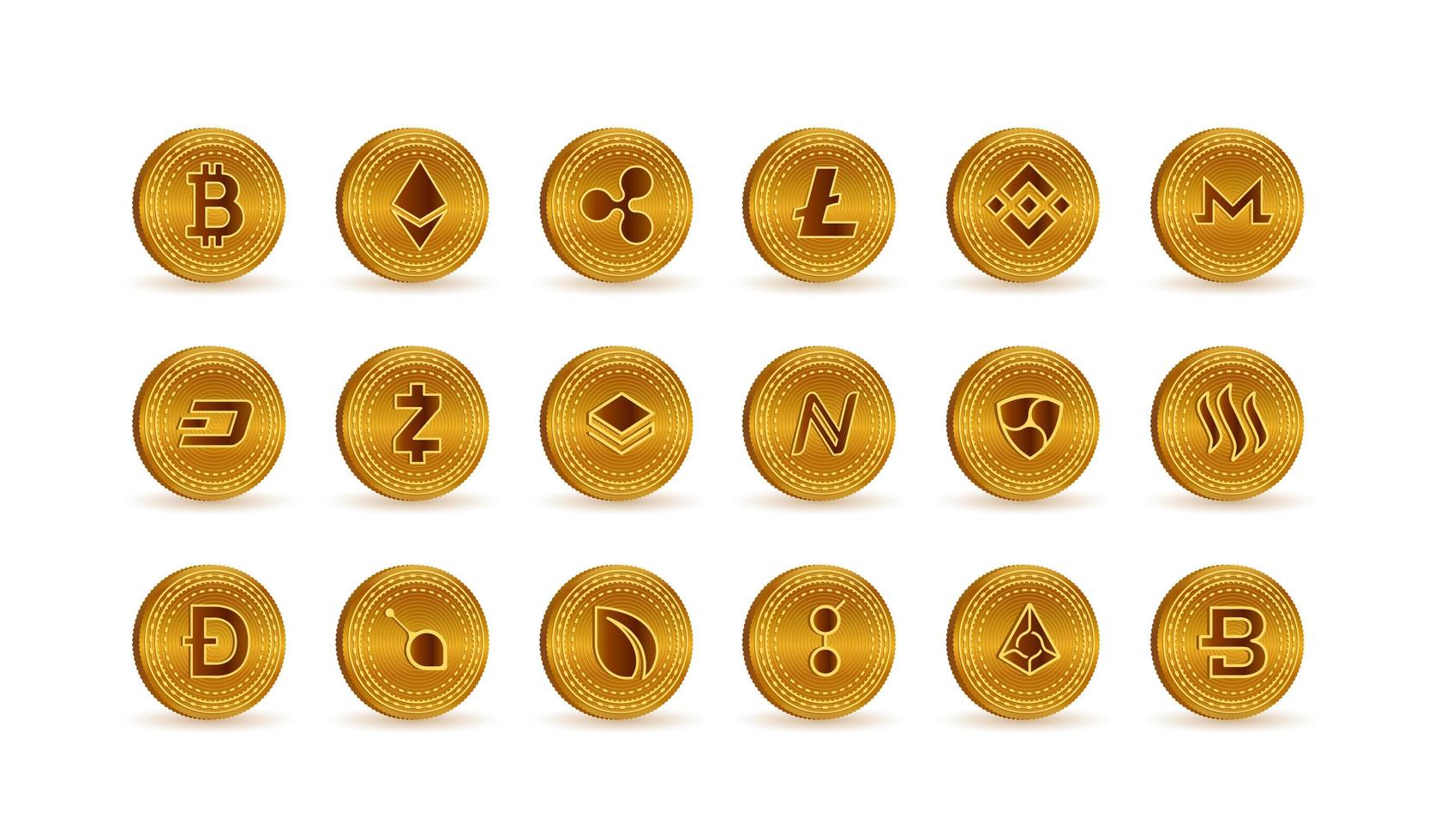 Featured image for bhad coin - Cryptocurrency Coins set, Blockchain ...