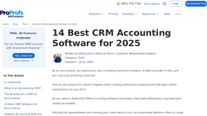 Screenshot of 14 Best CRM Accounting Software for 2025 - BIGContacts