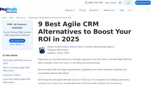 Screenshot of 9 Best Agile CRM Alternatives and Competitors in 2025
