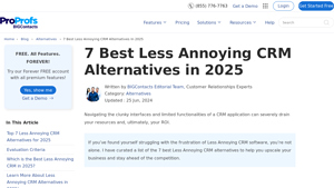 Screenshot of 7 Best Less Annoying CRM Alternatives in 2025