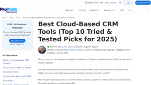 Screenshot of Best Cloud-Based CRM Tools (Top 10 Tried & Tested Picks for 2025)