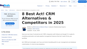 Screenshot of 8 Best Act! CRM Alternatives & Competitors in 2025 - BIGContacts