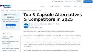 Screenshot of 8 Best Capsule CRM Alternatives & Competitors