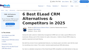Screenshot of 6 Best ELead CRM Alternatives & Competitors in 2025