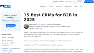 Screenshot of 15 Best CRMs for B2B in 2025 - BIGContacts