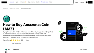 Screenshot of How to Buy AmazonasCoin (AMZ) Guide | Buy AMZ in 4 Steps - BingX