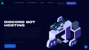 Screenshot of Discord Bot Hosting | 24/7/365 Uptime - BisectHosting