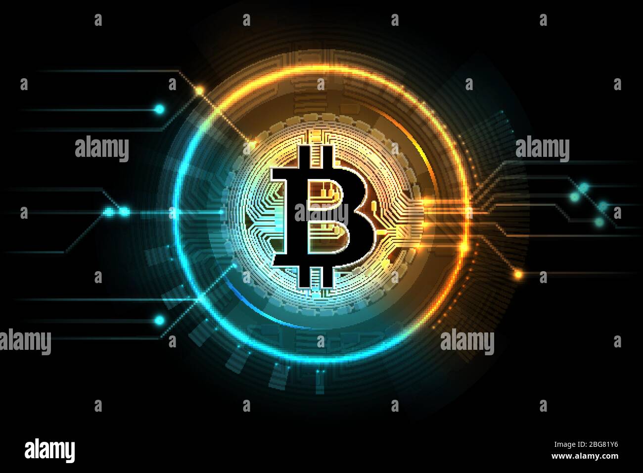Featured image for Bitcoin (BTC) - Gold bitcoin. Mining business symbol ...