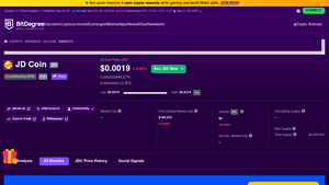 Screenshot of Best JD Coin Markets & JDC Pairs - BitDegree.org