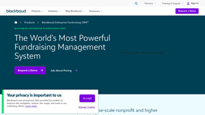 Screenshot of Blackbaud Enterprise Fundraising CRM
