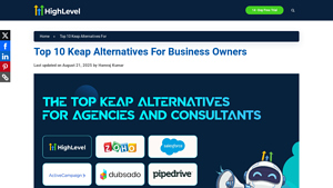 Screenshot of Top Keap CRM Alternatives in 2025