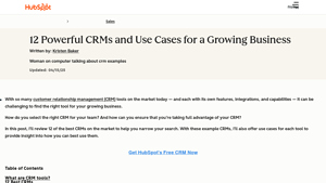 Screenshot of 12 Powerful CRMs and Use Cases for a Growing Business