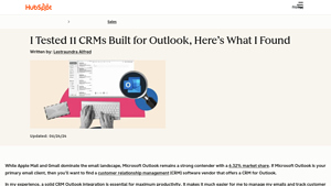 Screenshot of I Tested 11 CRMs Built for Outlook, Here's What I Found