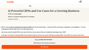 Screenshot of 12 Powerful CRMs and Use Cases for a Growing Business