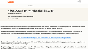 Screenshot of 4 best CRMs for wholesalers in 2025 - HubSpot Blog