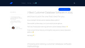 Screenshot of 7 Best Customer Database Software in 2025 - Salesflare Blog