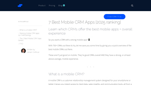 Screenshot of 7 Best Mobile CRM Apps [2025 ranking] - Salesflare Blog