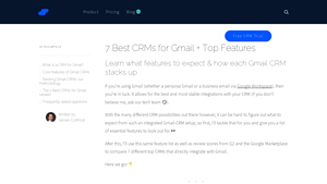 Screenshot of 7 Best CRMs for Gmail + Top Features - Salesflare Blog