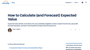 Screenshot of How to Calculate (and Forecast) Expected Value - Workday Blog