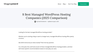 Screenshot of 8 Best Managed WordPress Hosting Companies (2025 Comparison)