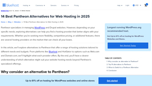 Screenshot of 14 Best Pantheon Alternatives for Web Hosting in 2025 - Bluehost