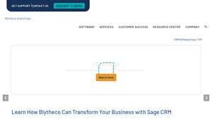 Screenshot of Sage CRM | CRM Software - Blytheco